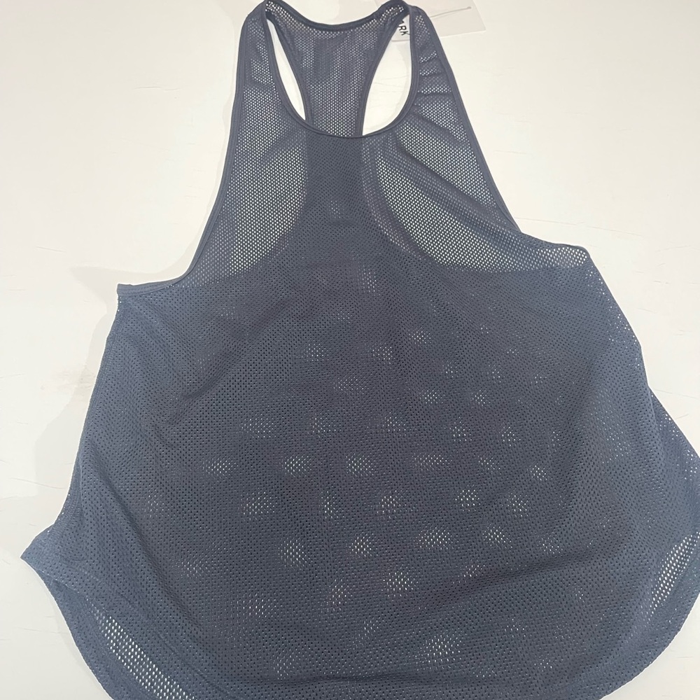 IVY PARK Mesh Quick-Dry Racer Back Tank Black- XXS NWT